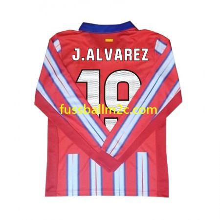 Fußballtrikots Atlético Madrid Julian Alvarez 19 Heim Trikotsatz 2024-2025 Langarm
